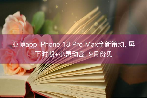 亚博app iPhone 18 Pro Max全新策动， 屏下时期+小灵动岛， 9月份见