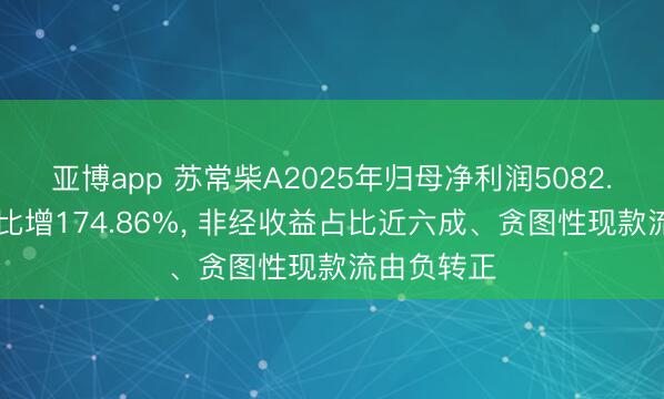 亚博app 苏常柴A2025年归母净利润5082.10万元同比增174.86%, 非经收益占比近六成、贪图性现款流由负转正