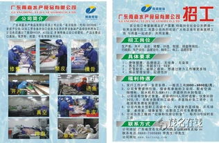 广东雨嘉水产食品急聘电工、品管及普工，诚邀加入！